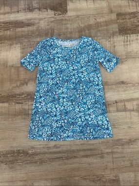 Lilly Pulitzer Girls Blue Floral Shift Dress